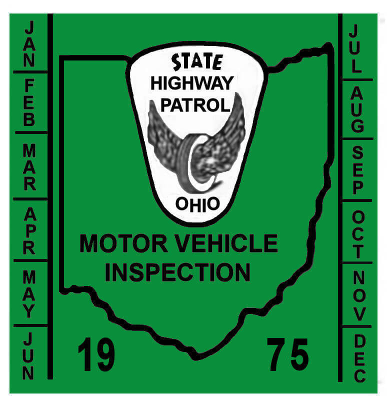 (image for) 1975 Ohio INSPECTION Sticker